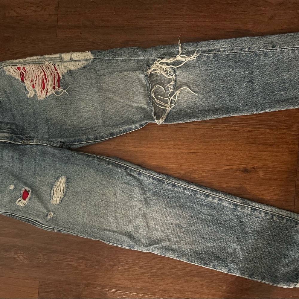 Diesel Men's Distressed Light Blue Jeans